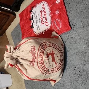 Santa Clause burlap sacks